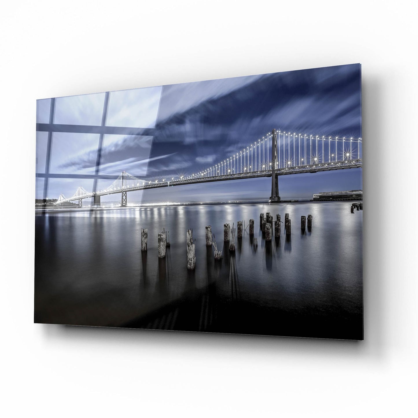 Epic Art 'The Bay Lights' by Toby Harriman Visuals, Acrylic Glass Wall Art,16x12