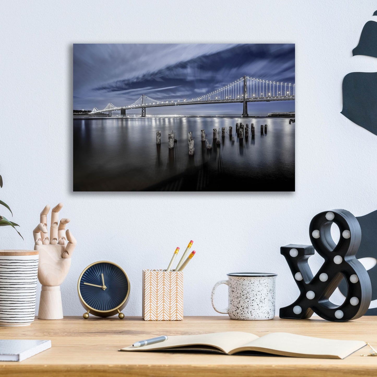 Epic Art 'The Bay Lights' by Toby Harriman Visuals, Acrylic Glass Wall Art,16x12