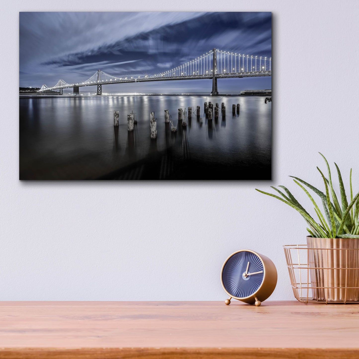 Epic Art 'The Bay Lights' by Toby Harriman Visuals, Acrylic Glass Wall Art,16x12