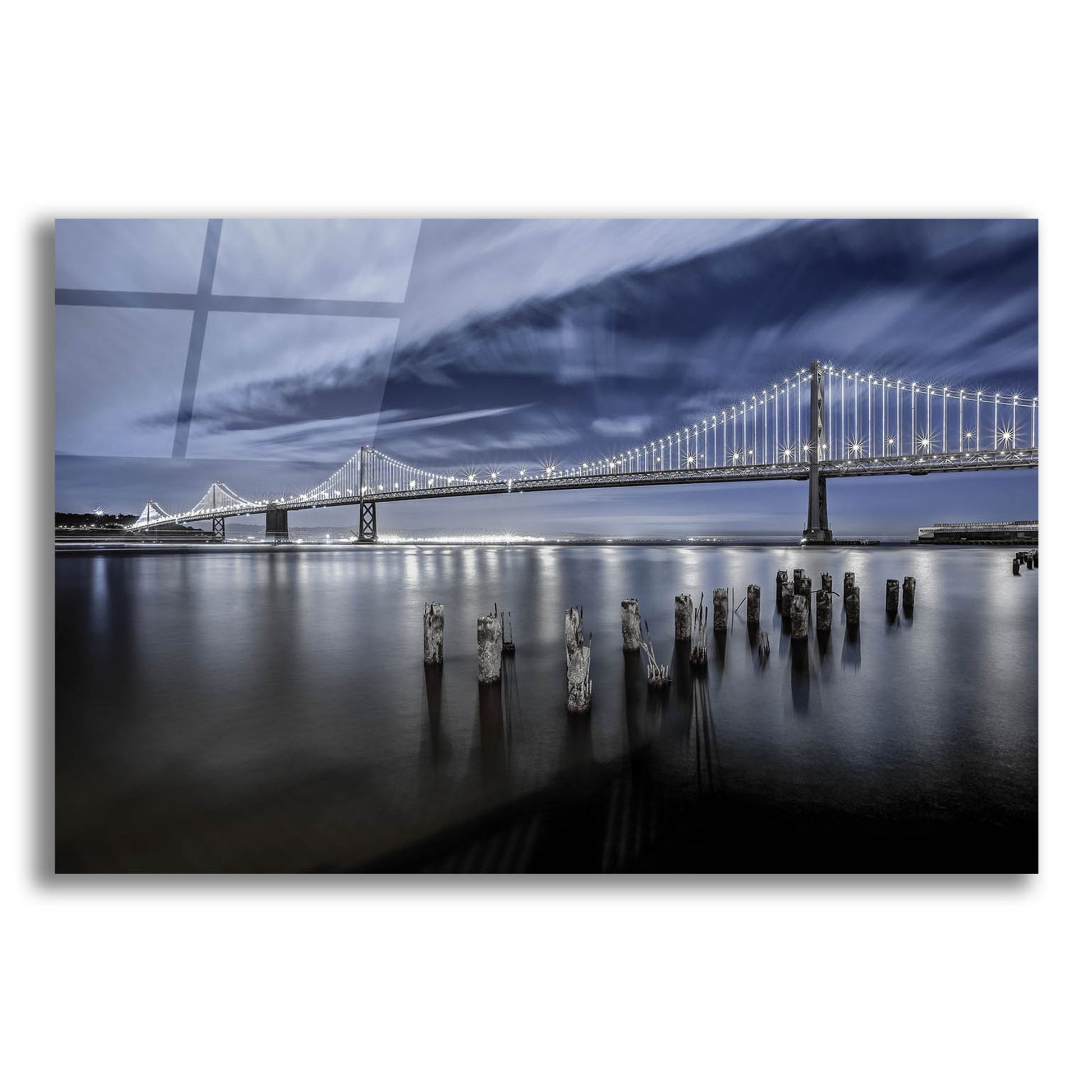 Epic Art 'The Bay Lights' by Toby Harriman Visuals, Acrylic Glass Wall Art,24x16