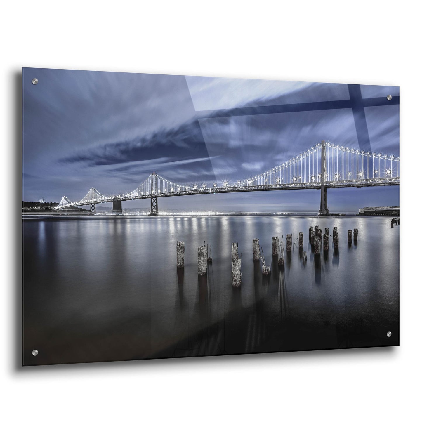 Epic Art 'The Bay Lights' by Toby Harriman Visuals, Acrylic Glass Wall Art,36x24