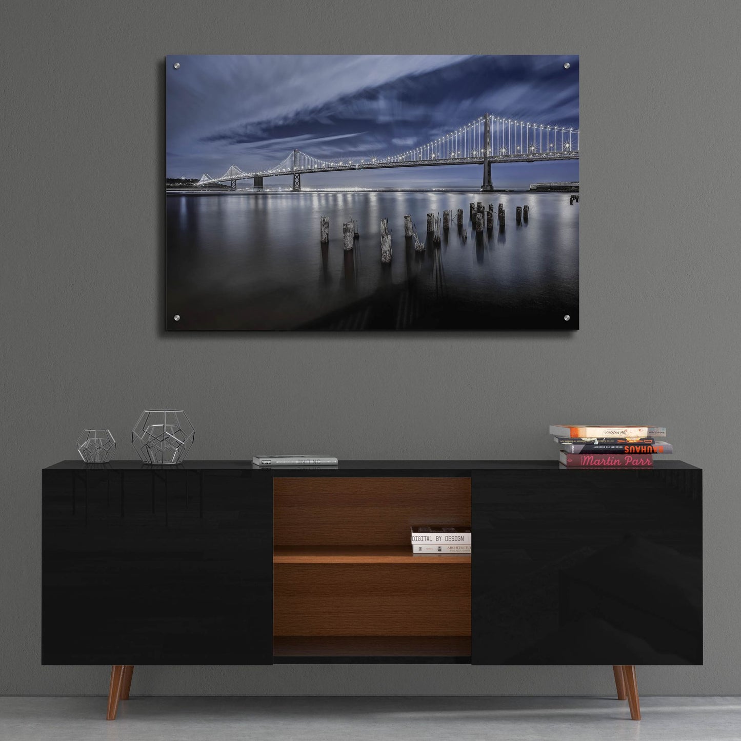 Epic Art 'The Bay Lights' by Toby Harriman Visuals, Acrylic Glass Wall Art,36x24