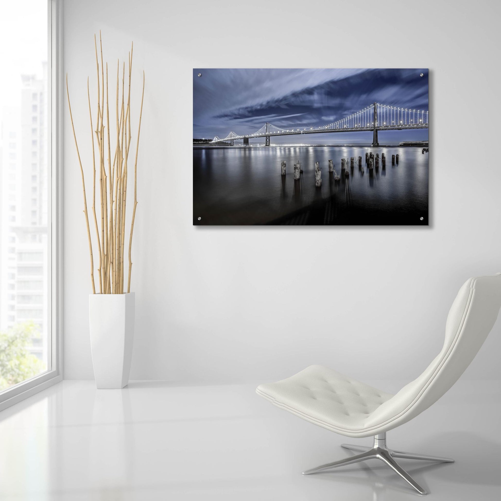 Epic Art 'The Bay Lights' by Toby Harriman Visuals, Acrylic Glass Wall Art,36x24