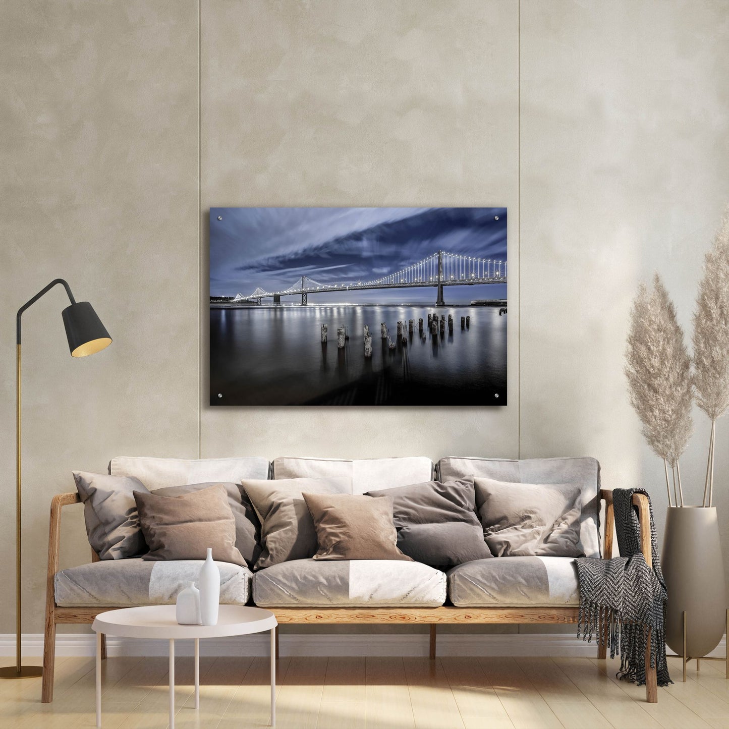 Epic Art 'The Bay Lights' by Toby Harriman Visuals, Acrylic Glass Wall Art,36x24