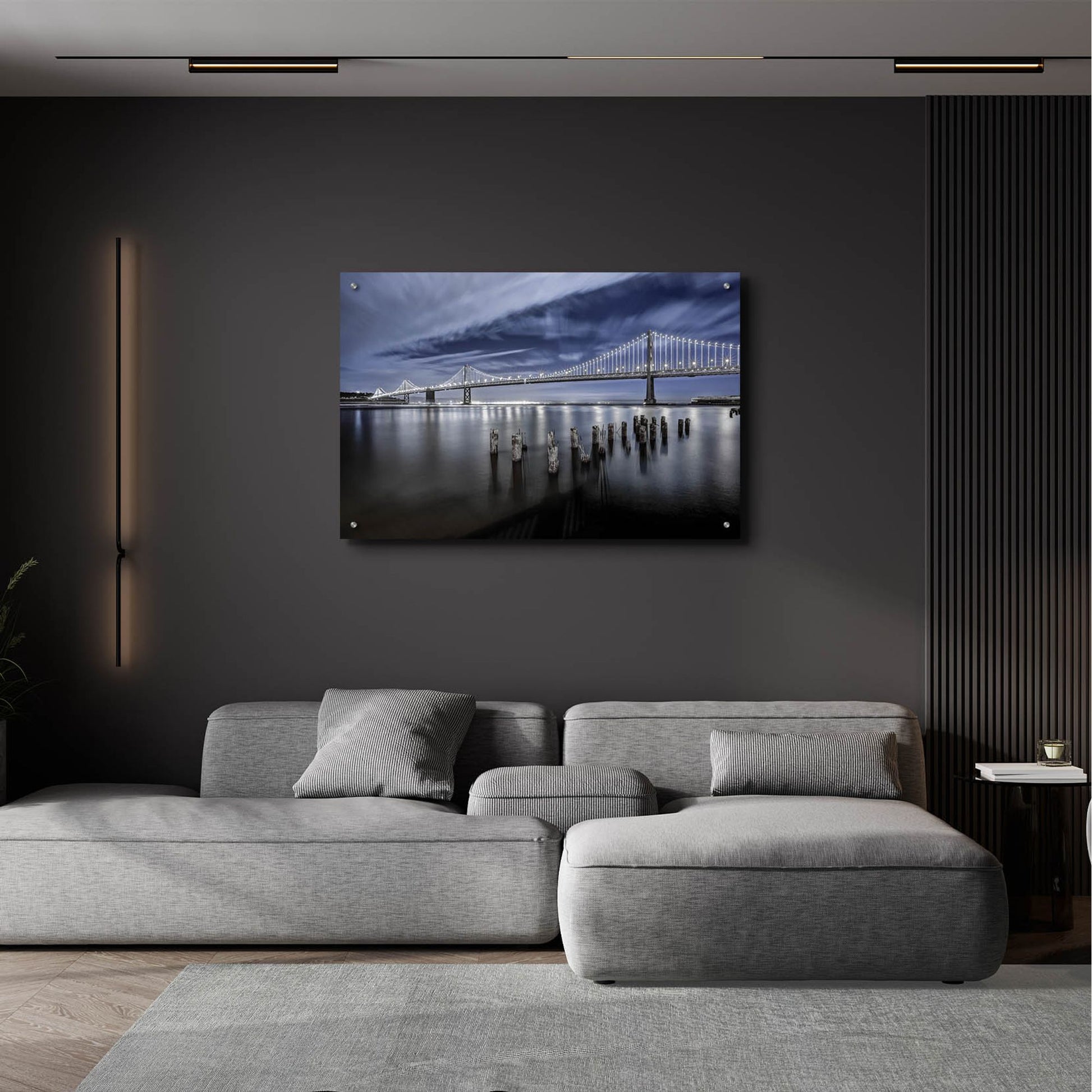 Epic Art 'The Bay Lights' by Toby Harriman Visuals, Acrylic Glass Wall Art,36x24