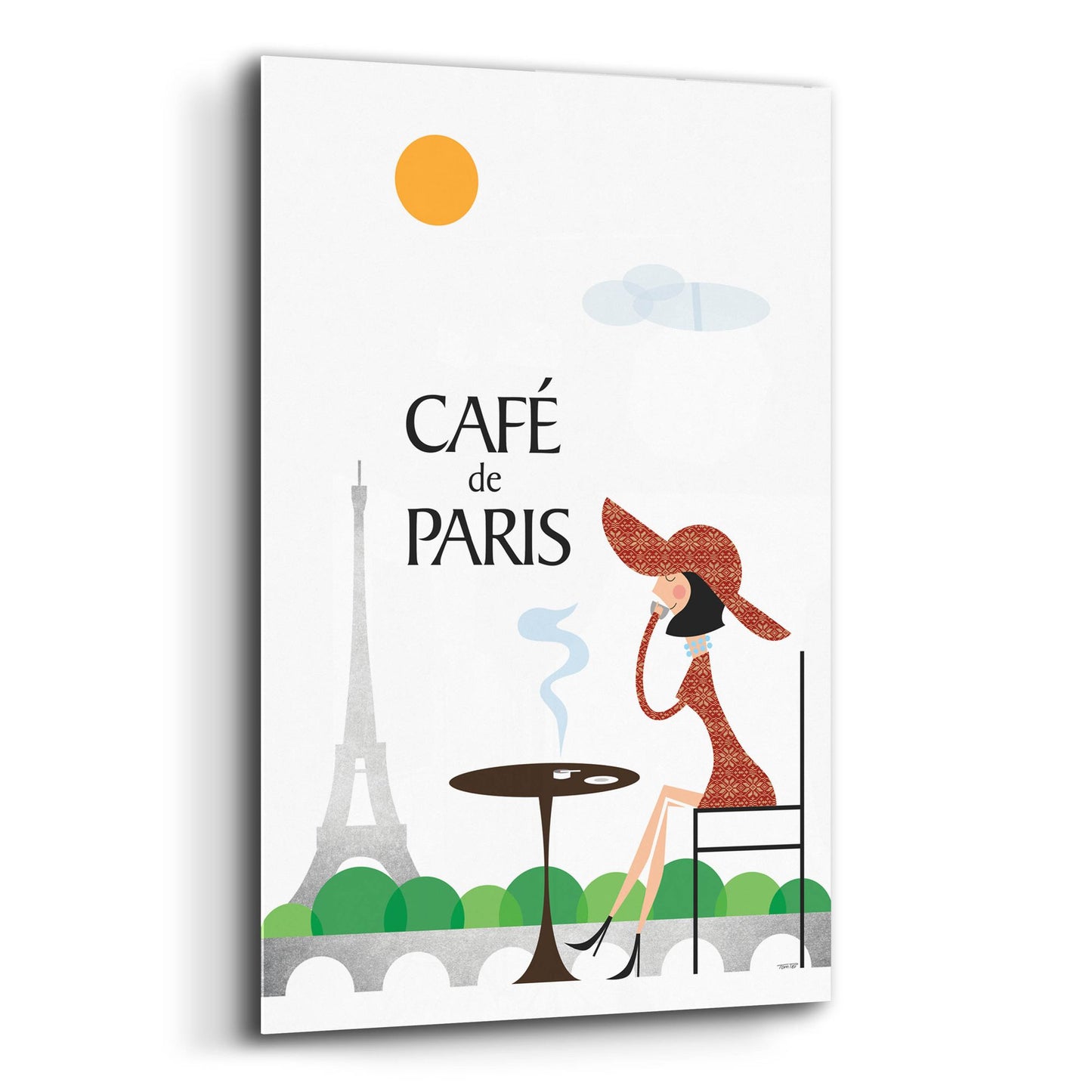 Epic Art 'Cafe De Paris' by Tomas Design, Acrylic Glass Wall Art,12x16