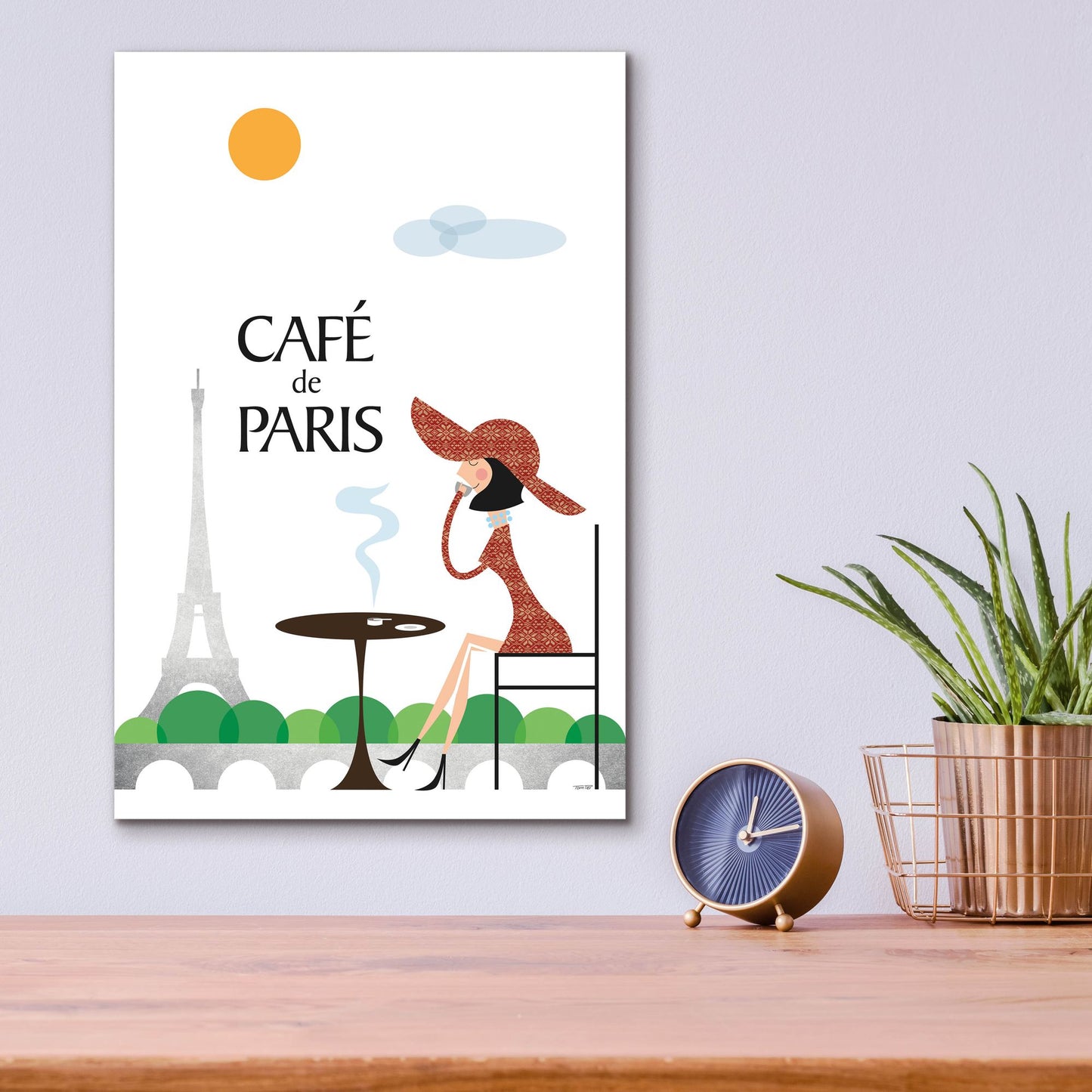 Epic Art 'Cafe De Paris' by Tomas Design, Acrylic Glass Wall Art,12x16