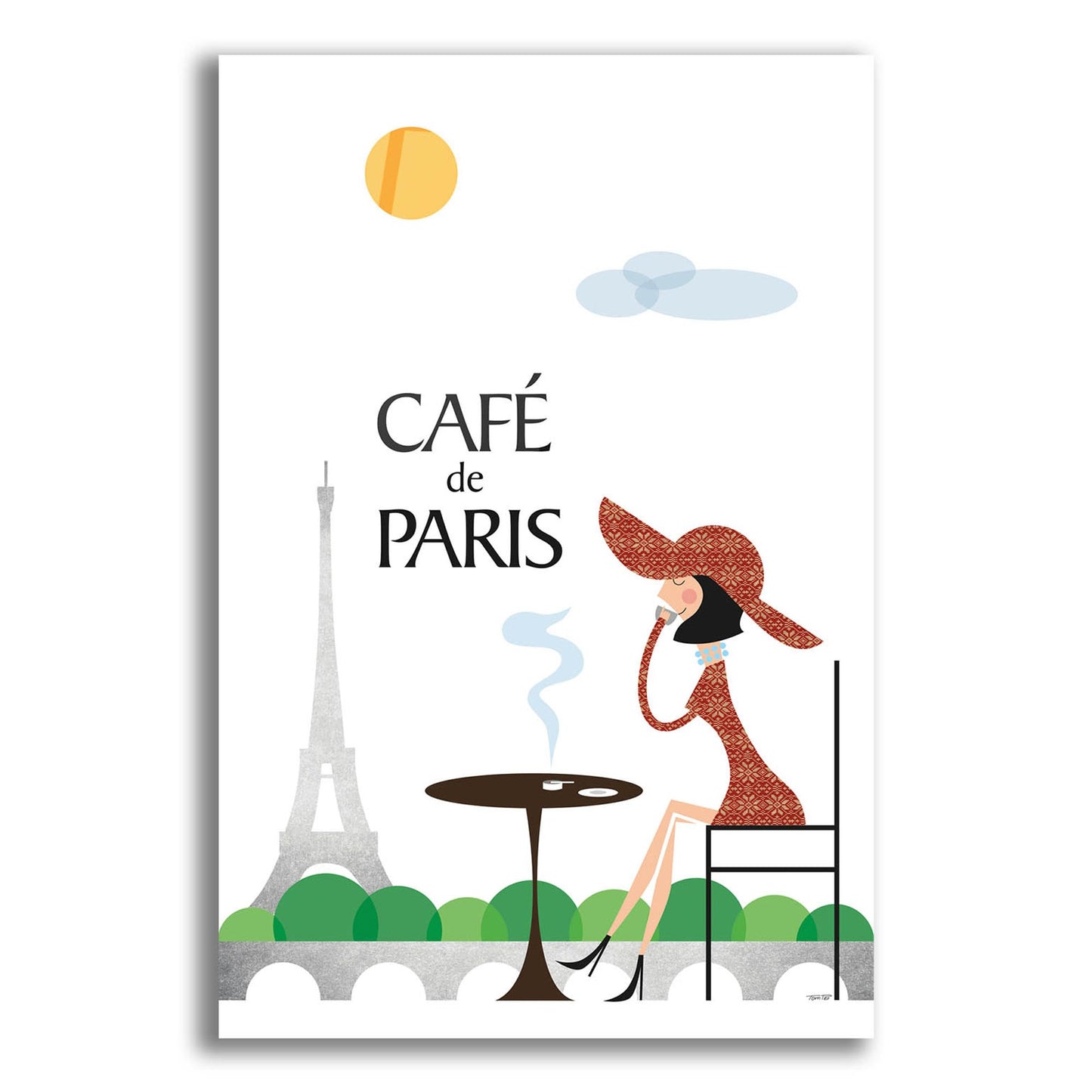 Epic Art 'Cafe De Paris' by Tomas Design, Acrylic Glass Wall Art