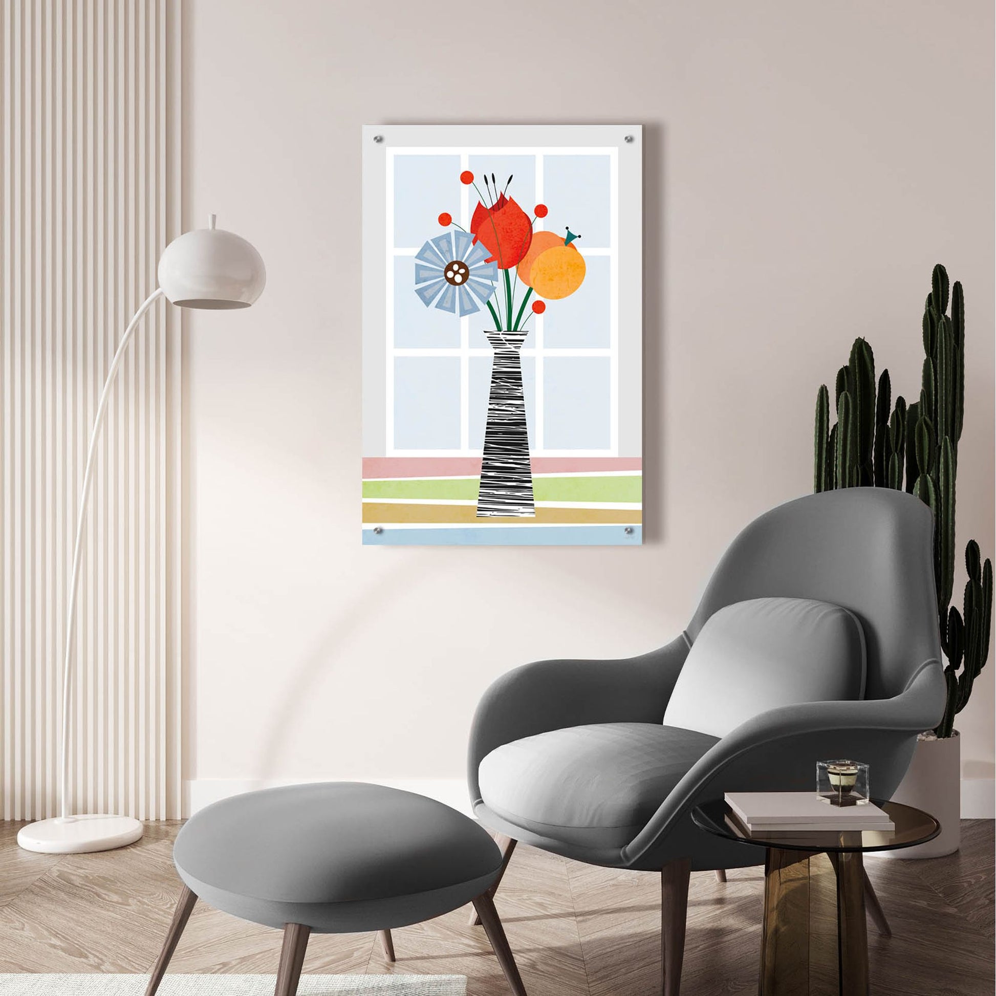 Epic Art 'Flowers In Colour' by Tomas Design, Acrylic Glass Wall Art,24x36