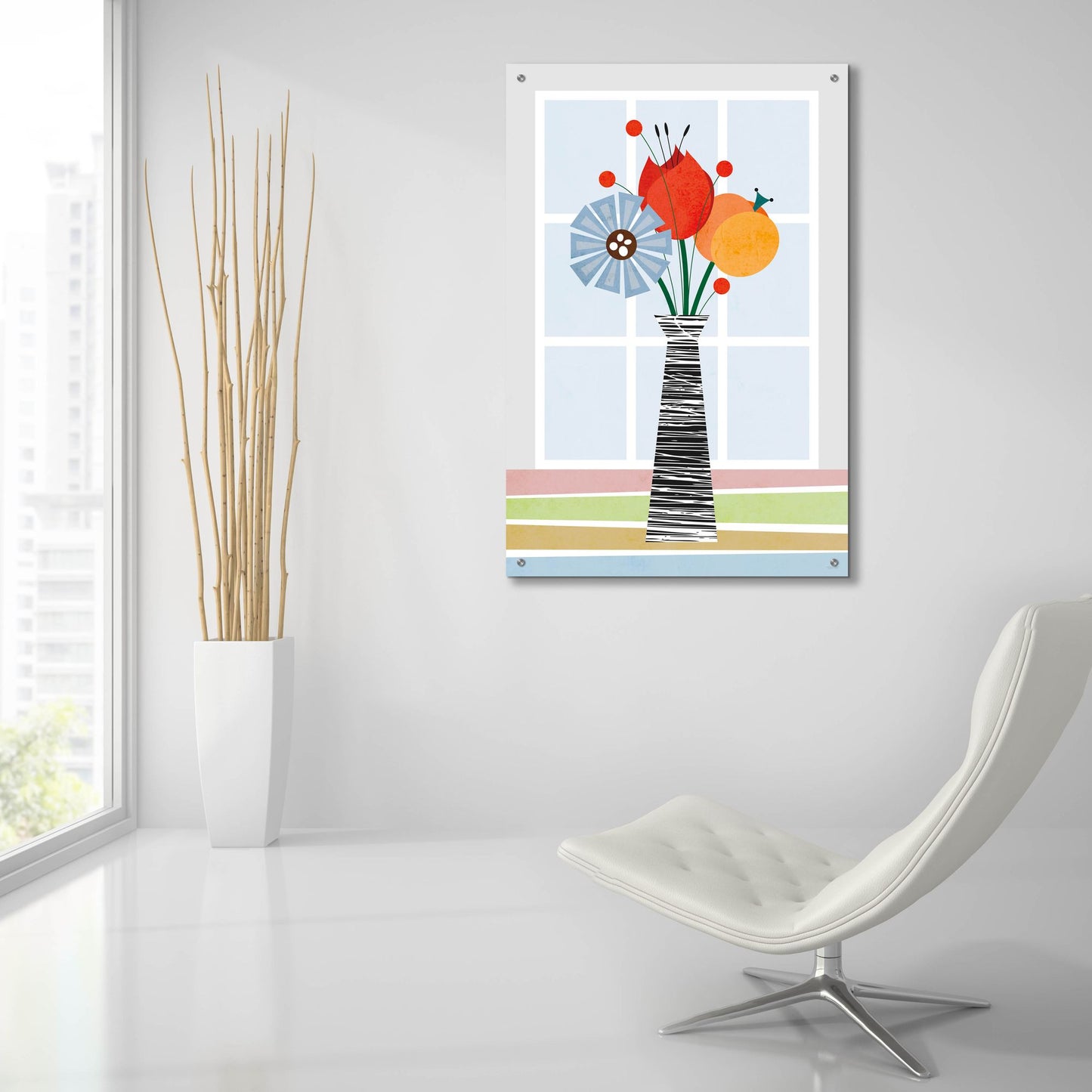 Epic Art 'Flowers In Colour' by Tomas Design, Acrylic Glass Wall Art,24x36