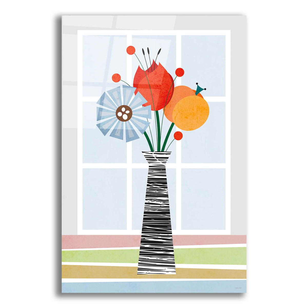 Epic Art 'Flowers In Colour' by Tomas Design, Acrylic Glass Wall Art