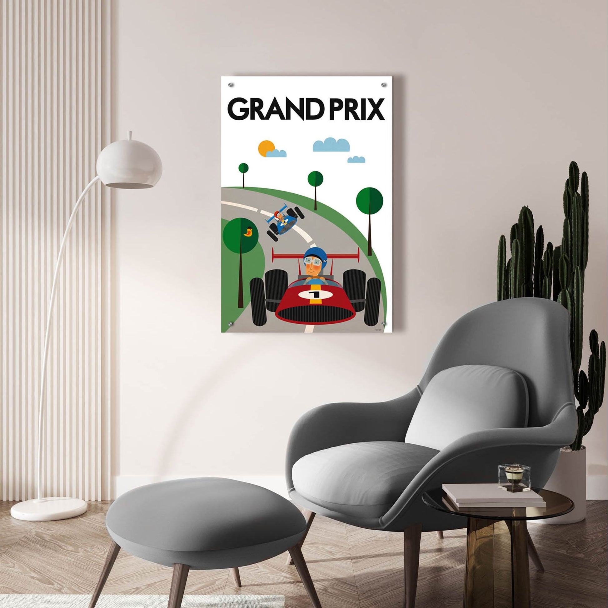 Epic Art 'Grand Prix' by Tomas Design, Acrylic Glass Wall Art,24x36