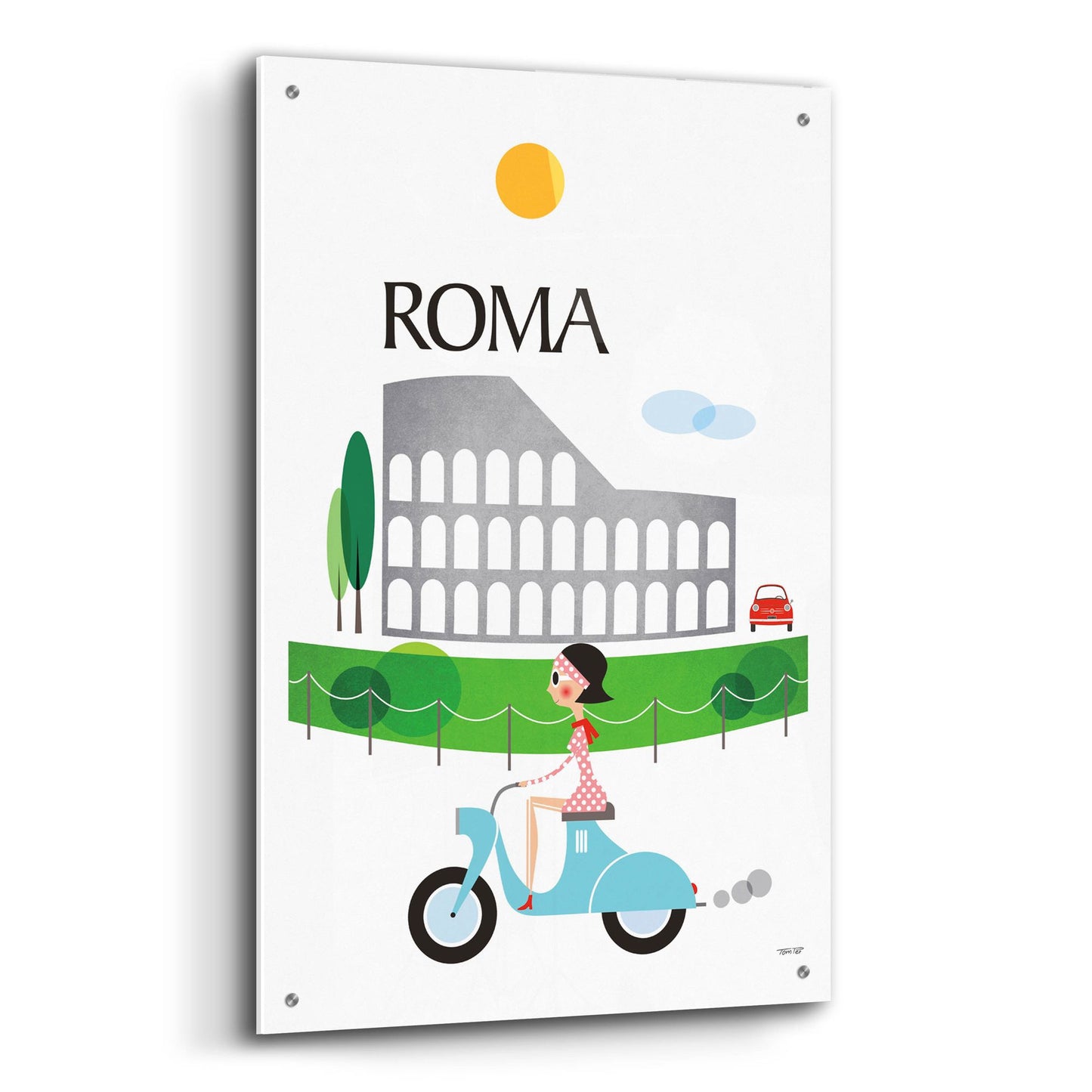 Epic Art 'Roma' by Tomas Design, Acrylic Glass Wall Art,24x36