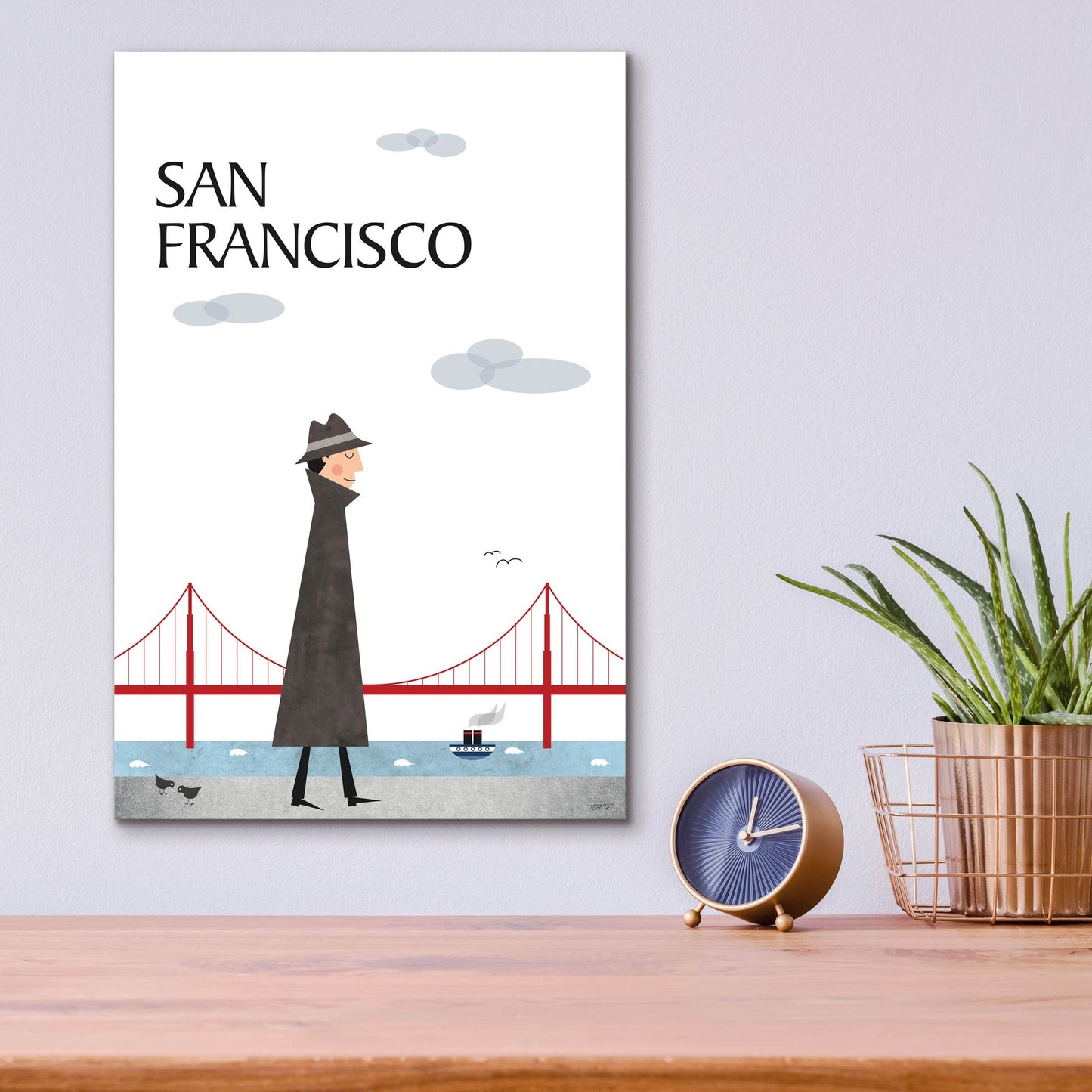 Epic Art 'San Francisco' by Tomas Design, Acrylic Glass Wall Art,12x16