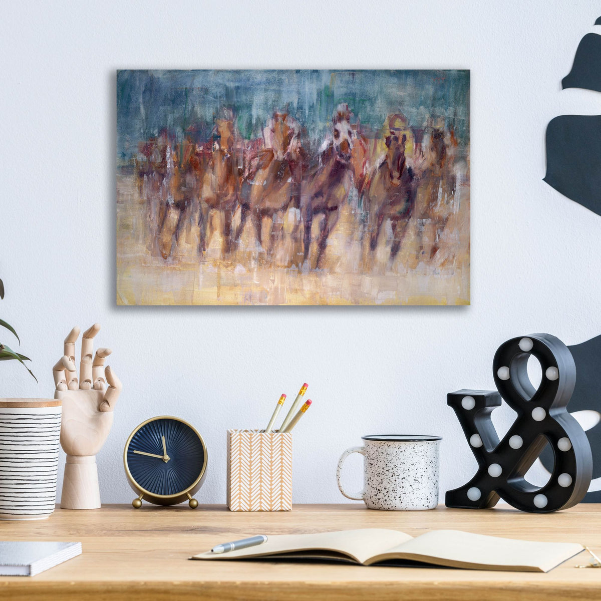 Epic Art 'Final Sprint' by Valtcho Tonov, Acrylic Glass Wall Art,16x12