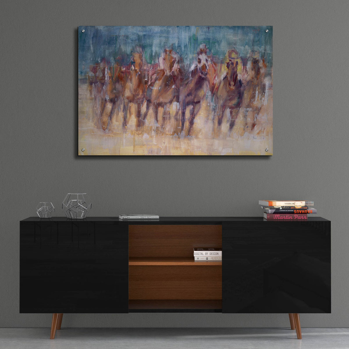 Epic Art 'Final Sprint' by Valtcho Tonov, Acrylic Glass Wall Art,36x24