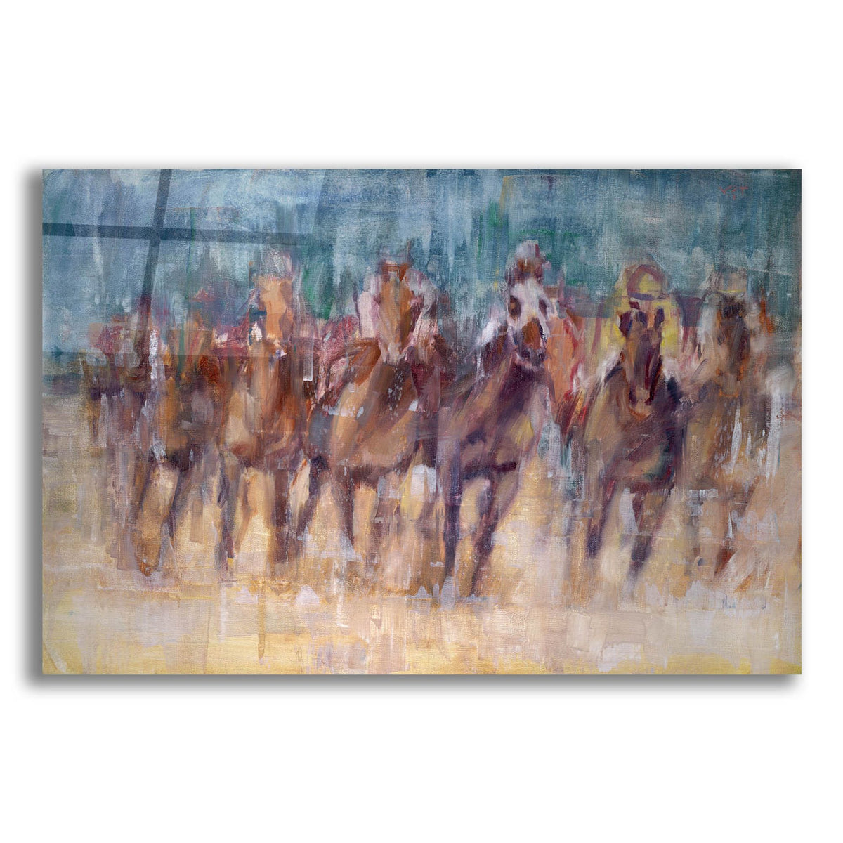 Epic Art 'Final Sprint' by Valtcho Tonov, Acrylic Glass Wall Art