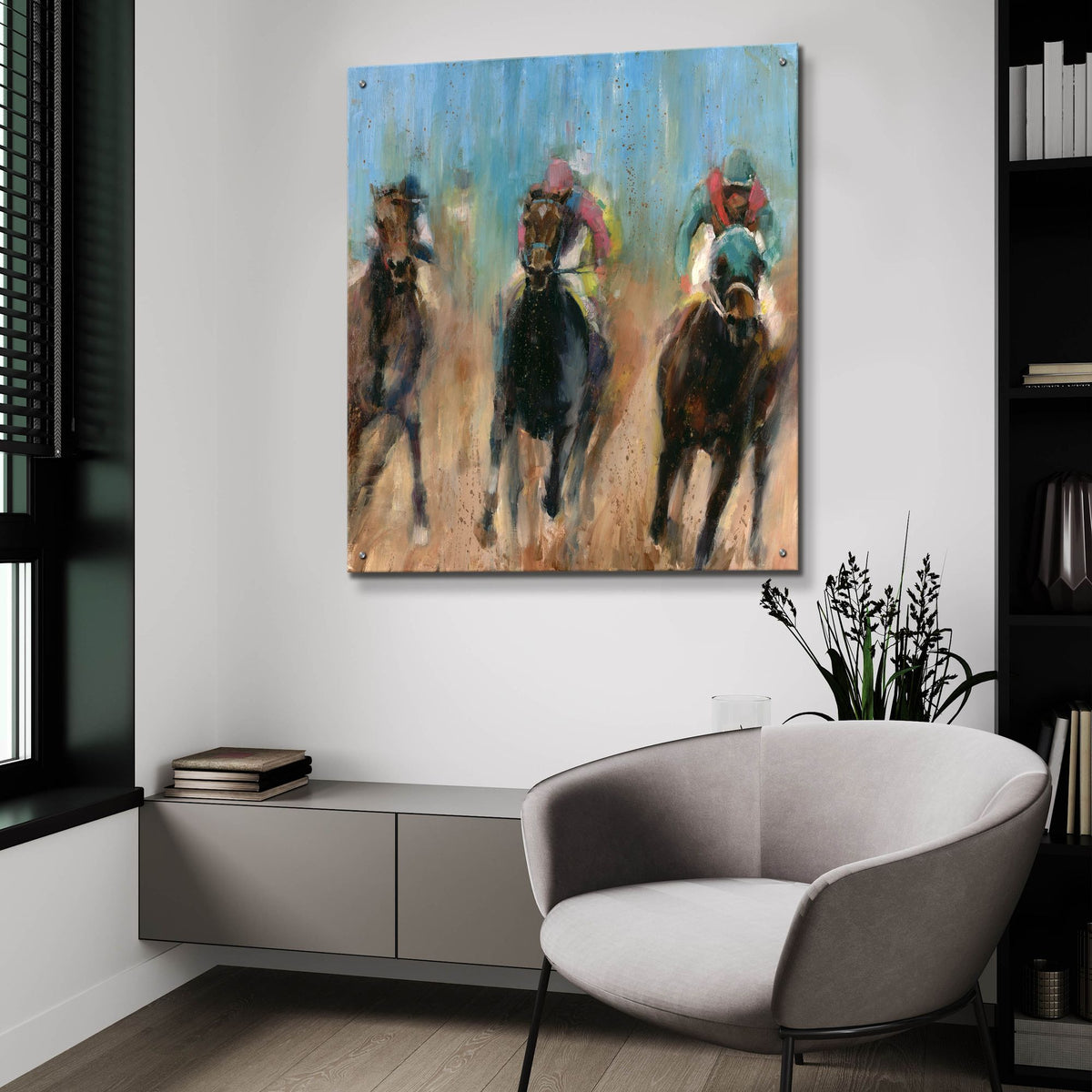 Epic Art 'Run' by Valtcho Tonov, Acrylic Glass Wall Art,36x36