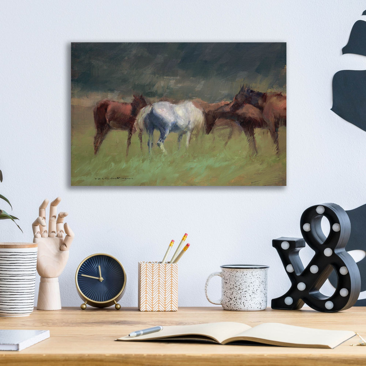 Epic Art 'Southern Horses' by Valtcho Tonov, Acrylic Glass Wall Art,16x12