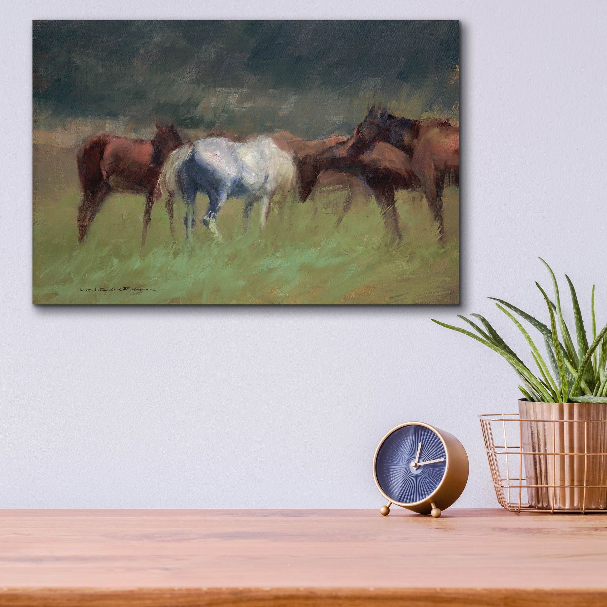Epic Art 'Southern Horses' by Valtcho Tonov, Acrylic Glass Wall Art,16x12