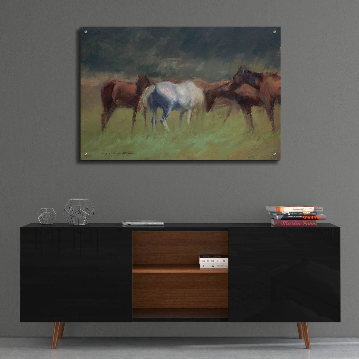 Epic Art 'Southern Horses' by Valtcho Tonov, Acrylic Glass Wall Art,36x24