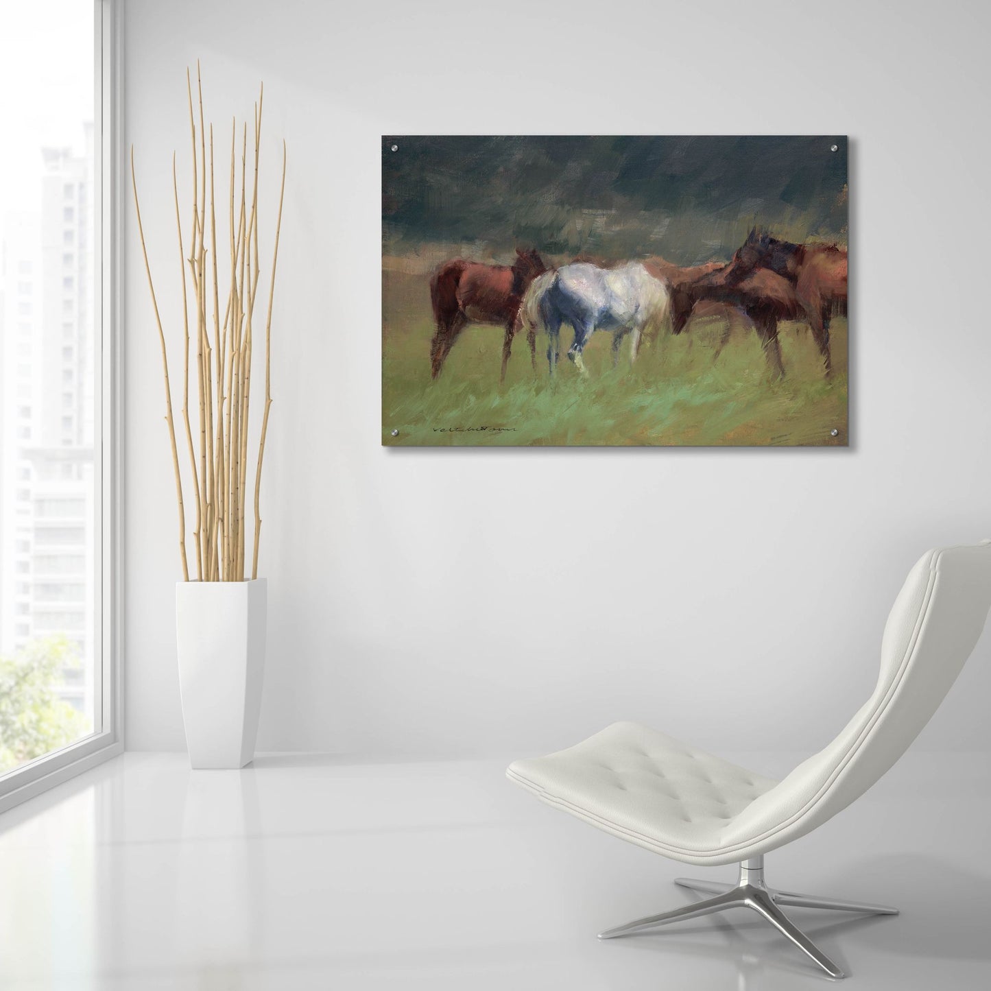 Epic Art 'Southern Horses' by Valtcho Tonov, Acrylic Glass Wall Art,36x24