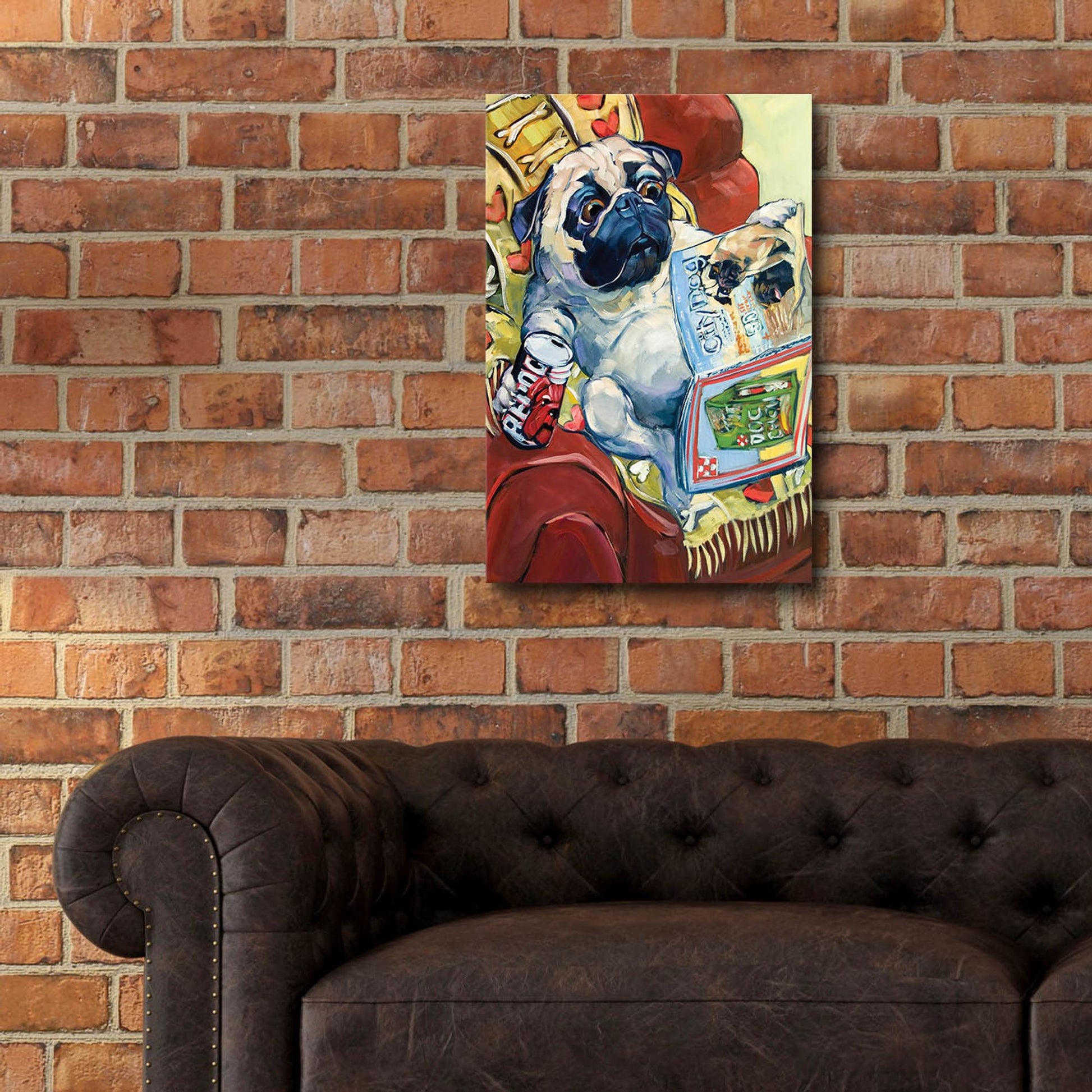 Epic Art 'Bark A Lounger' by CR Townsend, Acrylic Glass Wall Art,16x24