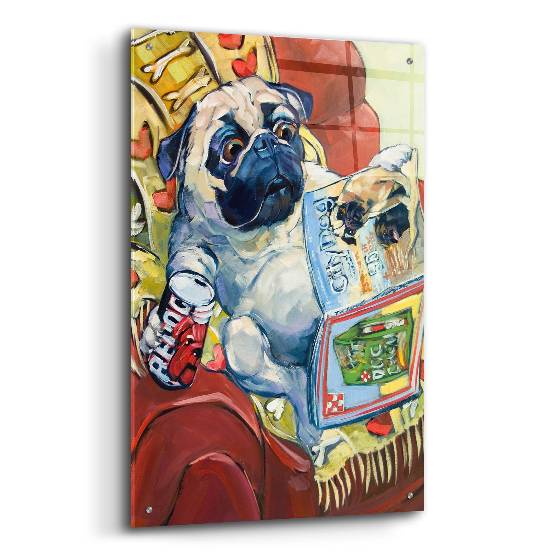Epic Art 'Bark A Lounger' by CR Townsend, Acrylic Glass Wall Art,24x36