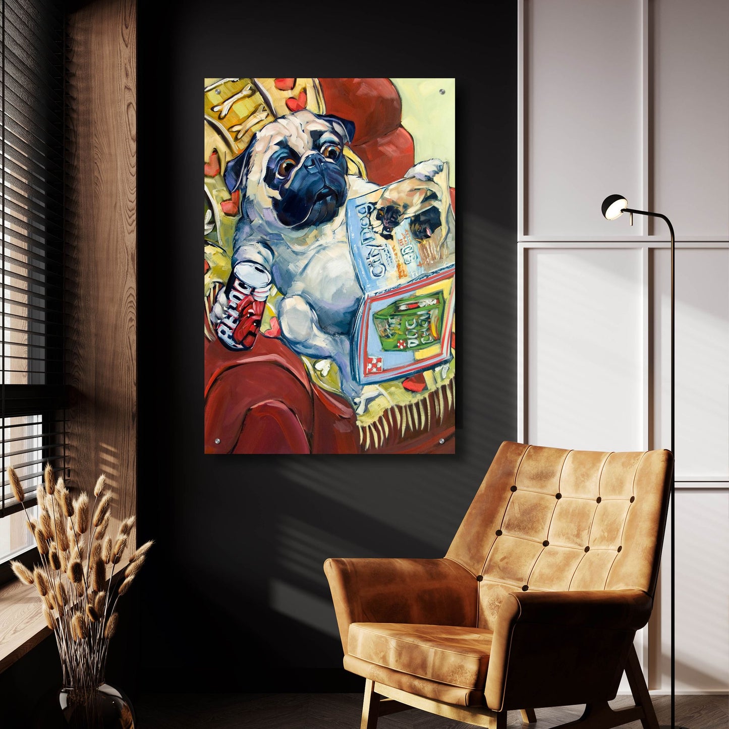 Epic Art 'Bark A Lounger' by CR Townsend, Acrylic Glass Wall Art,24x36