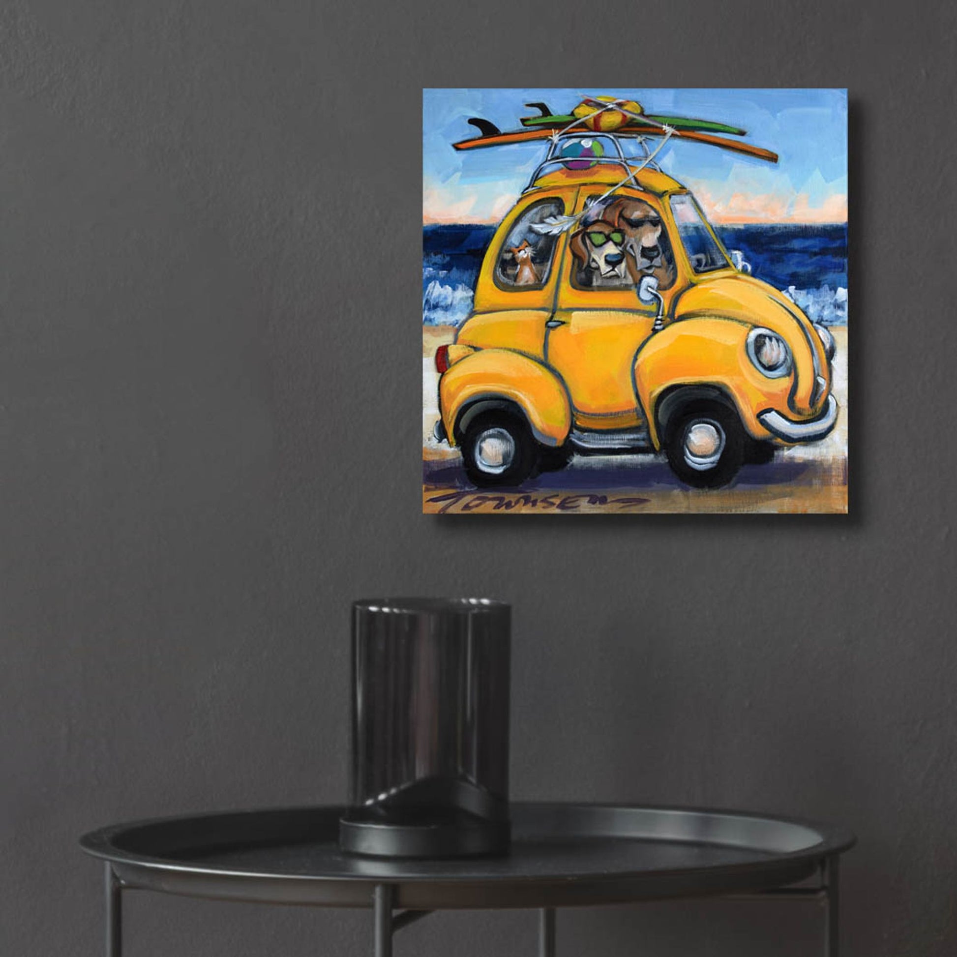 Epic Art 'Beachy Keen' by CR Townsend, Acrylic Glass Wall Art,12x12