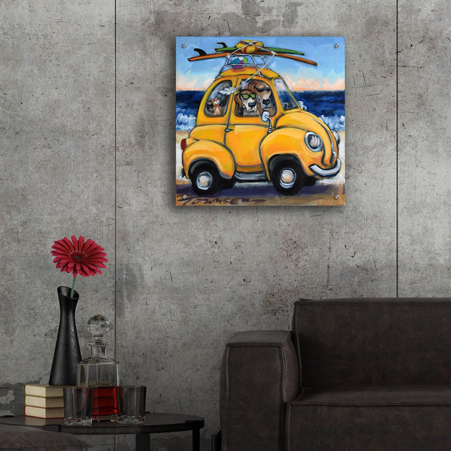 Epic Art 'Beachy Keen' by CR Townsend, Acrylic Glass Wall Art,24x24