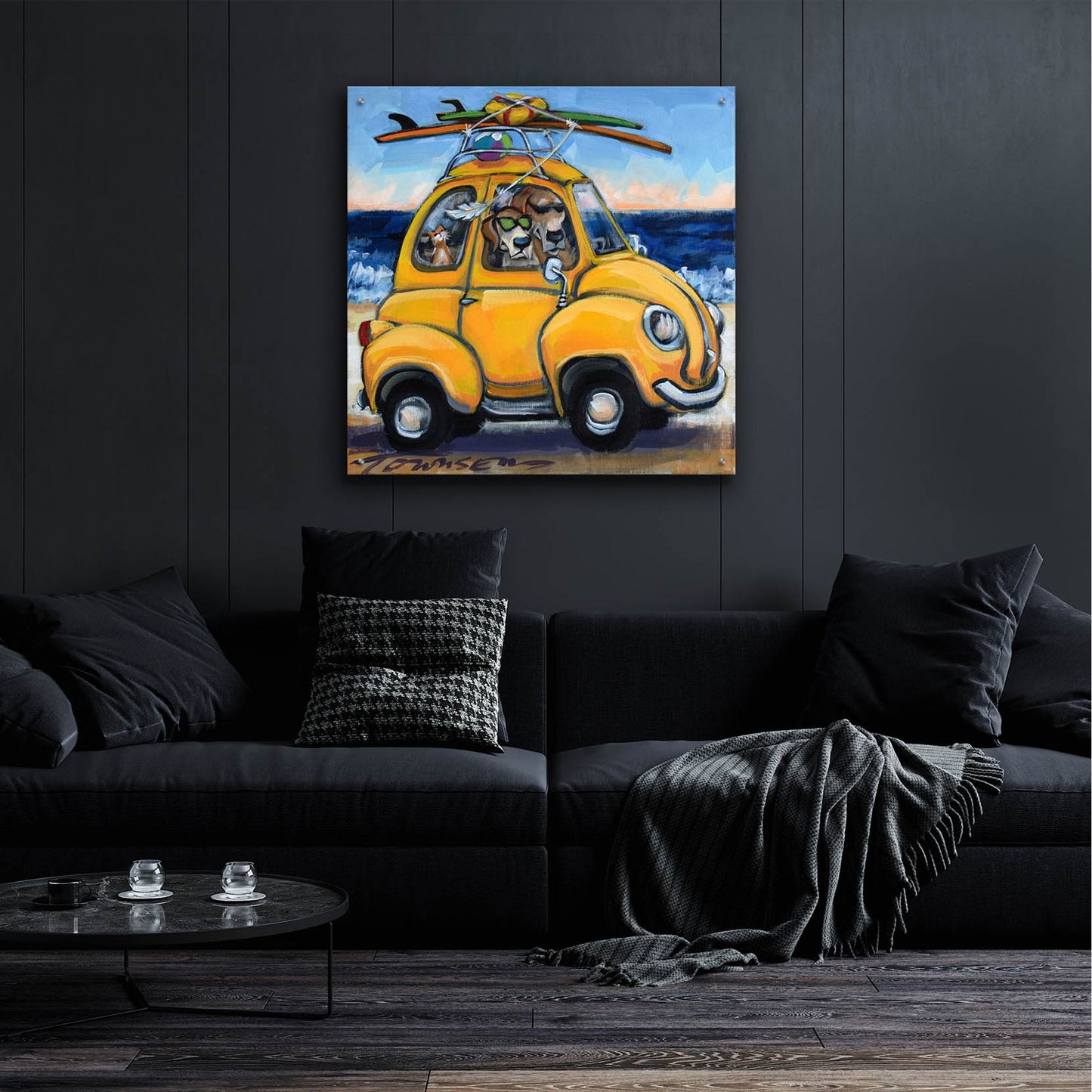 Epic Art 'Beachy Keen' by CR Townsend, Acrylic Glass Wall Art,36x36