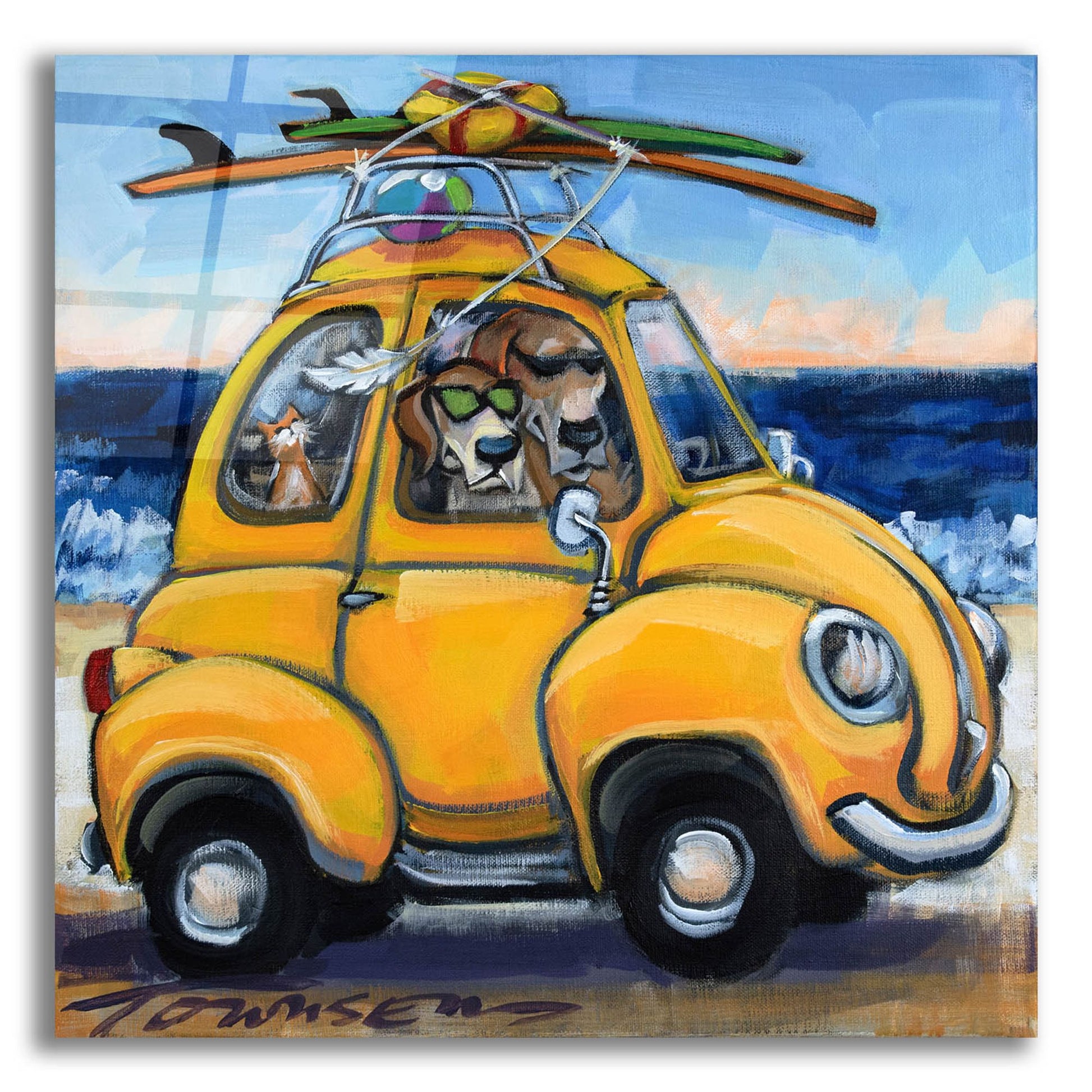 Epic Art 'Beachy Keen' by CR Townsend, Acrylic Glass Wall Art