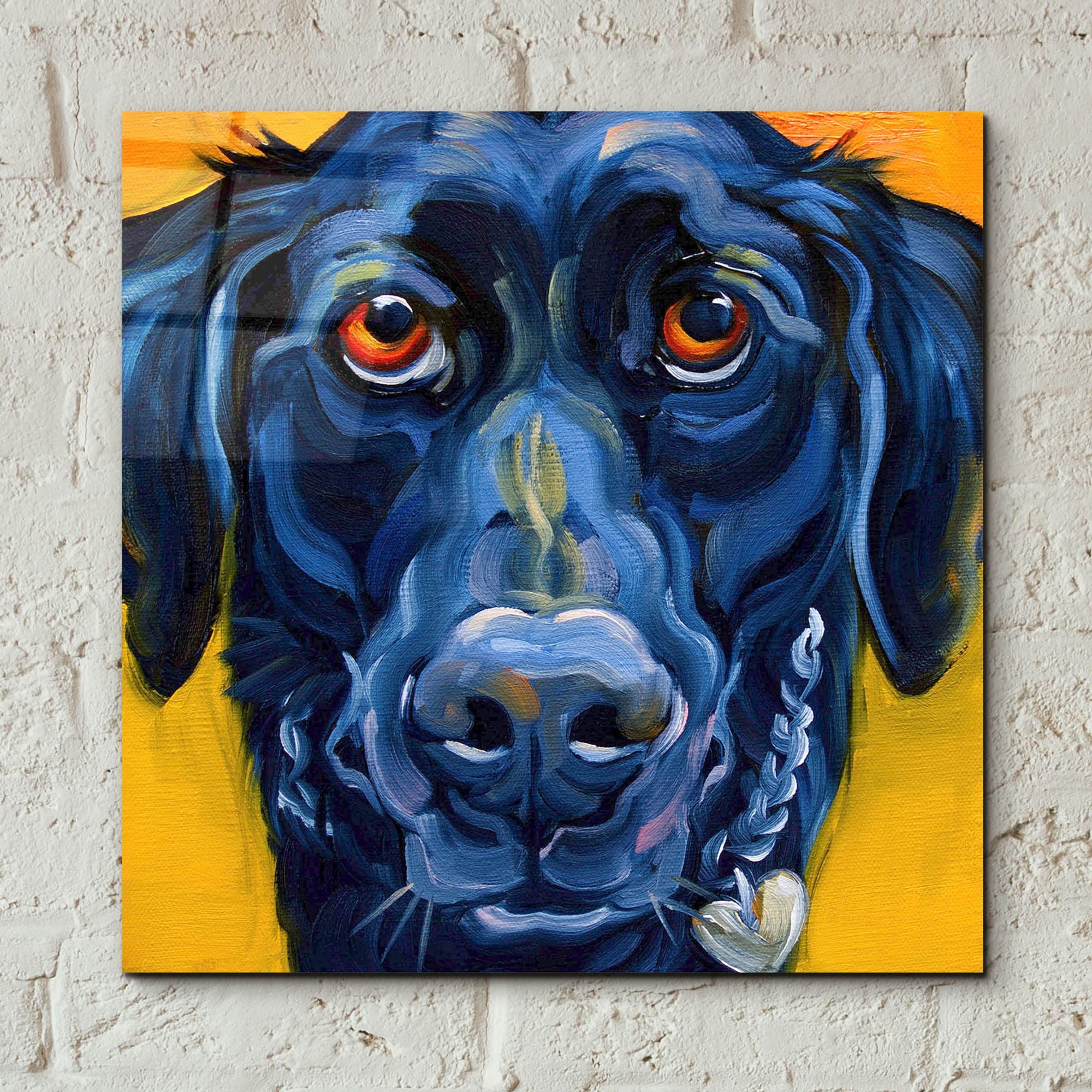 Black dog wall on sale art