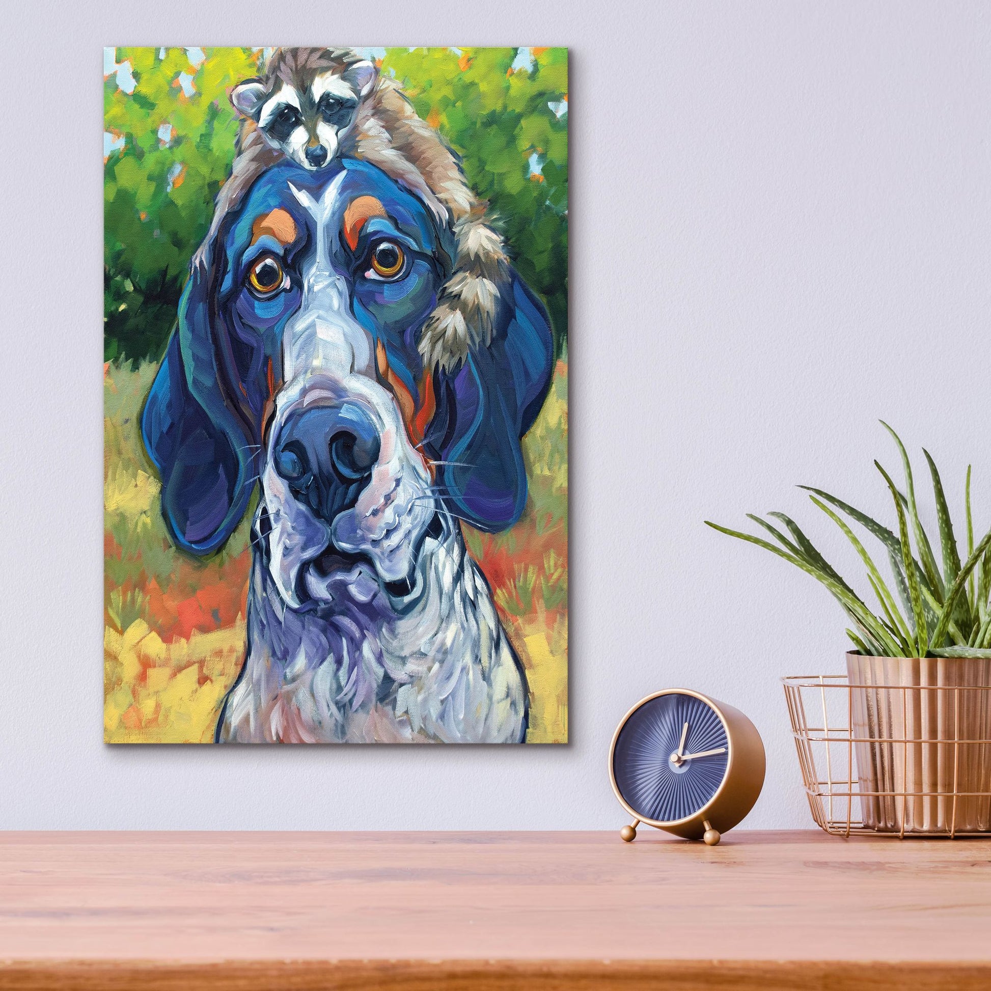 Epic Art 'Coonhound' by CR Townsend, Acrylic Glass Wall Art,12x16