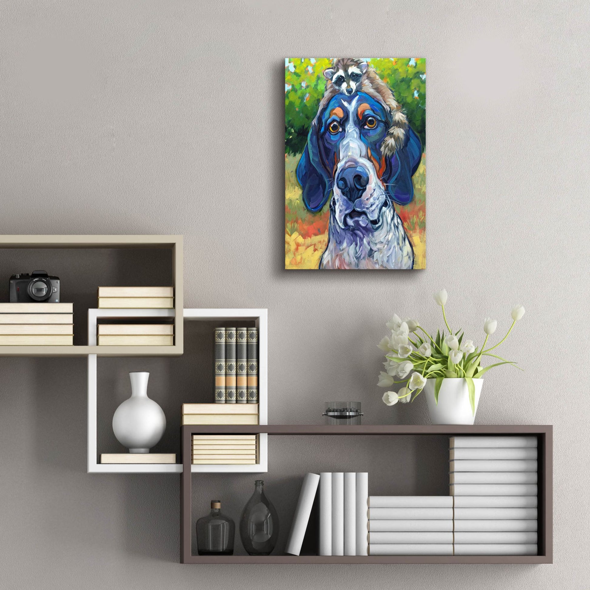 Epic Art 'Coonhound' by CR Townsend, Acrylic Glass Wall Art,16x24