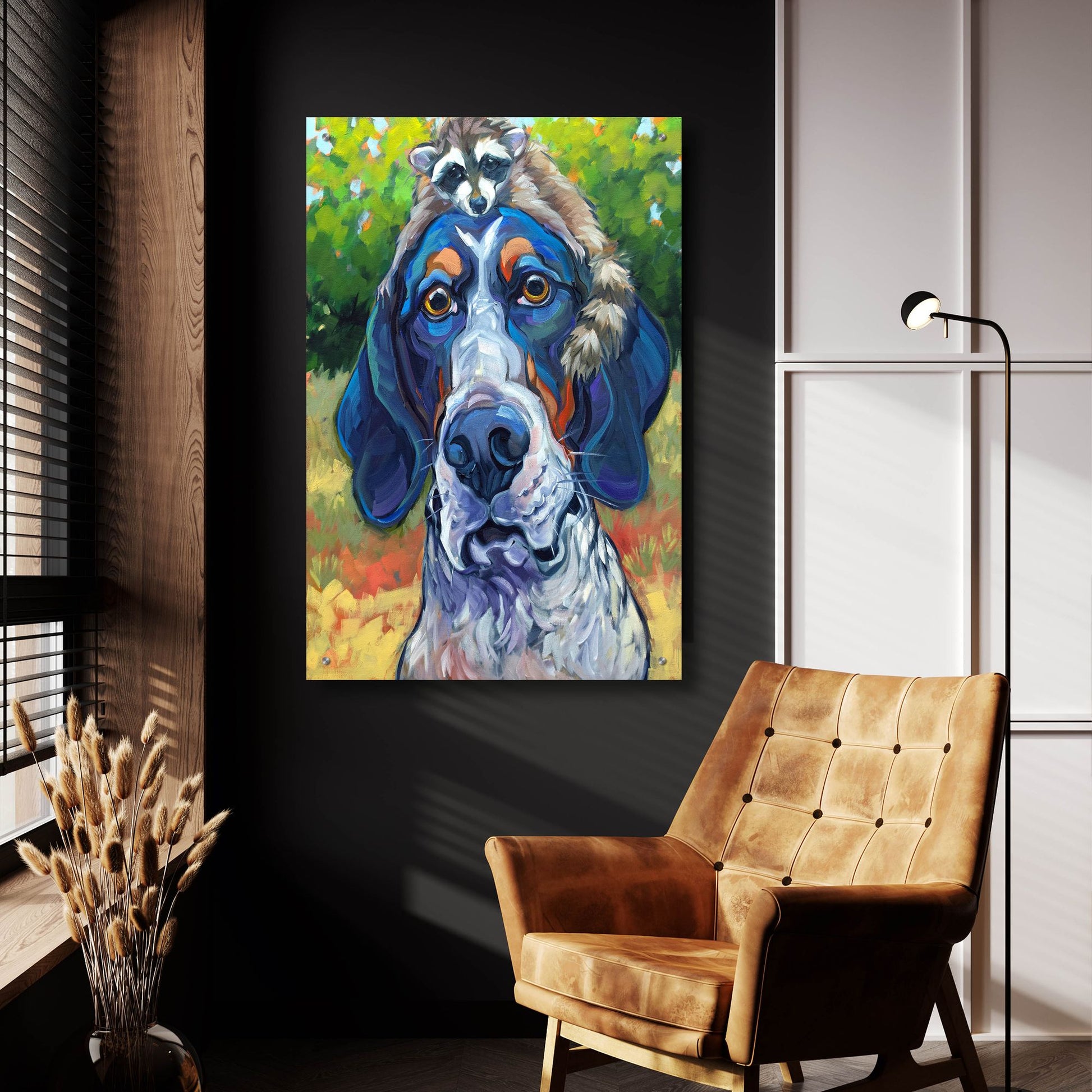 Epic Art 'Coonhound' by CR Townsend, Acrylic Glass Wall Art,24x36