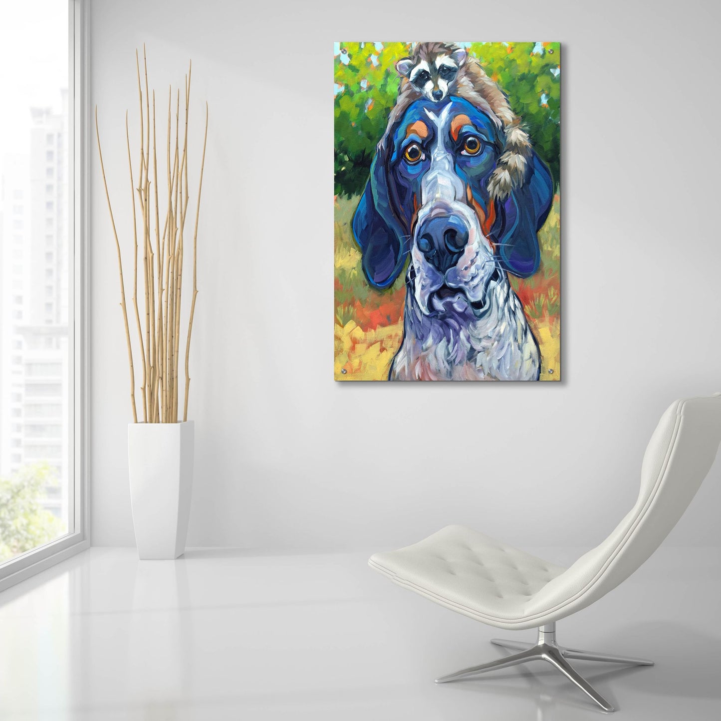 Epic Art 'Coonhound' by CR Townsend, Acrylic Glass Wall Art,24x36