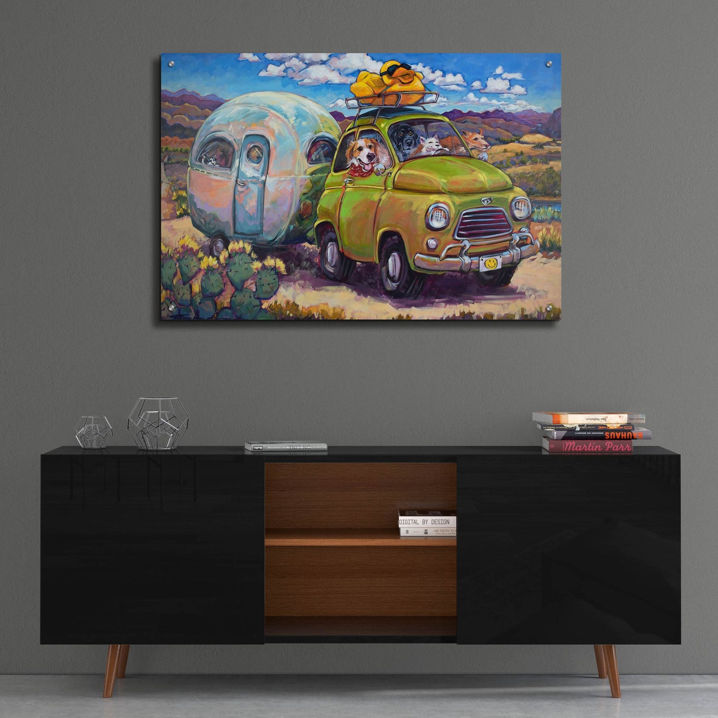 Epic Art 'Duck And Cover' by CR Townsend, Acrylic Glass Wall Art,36x24