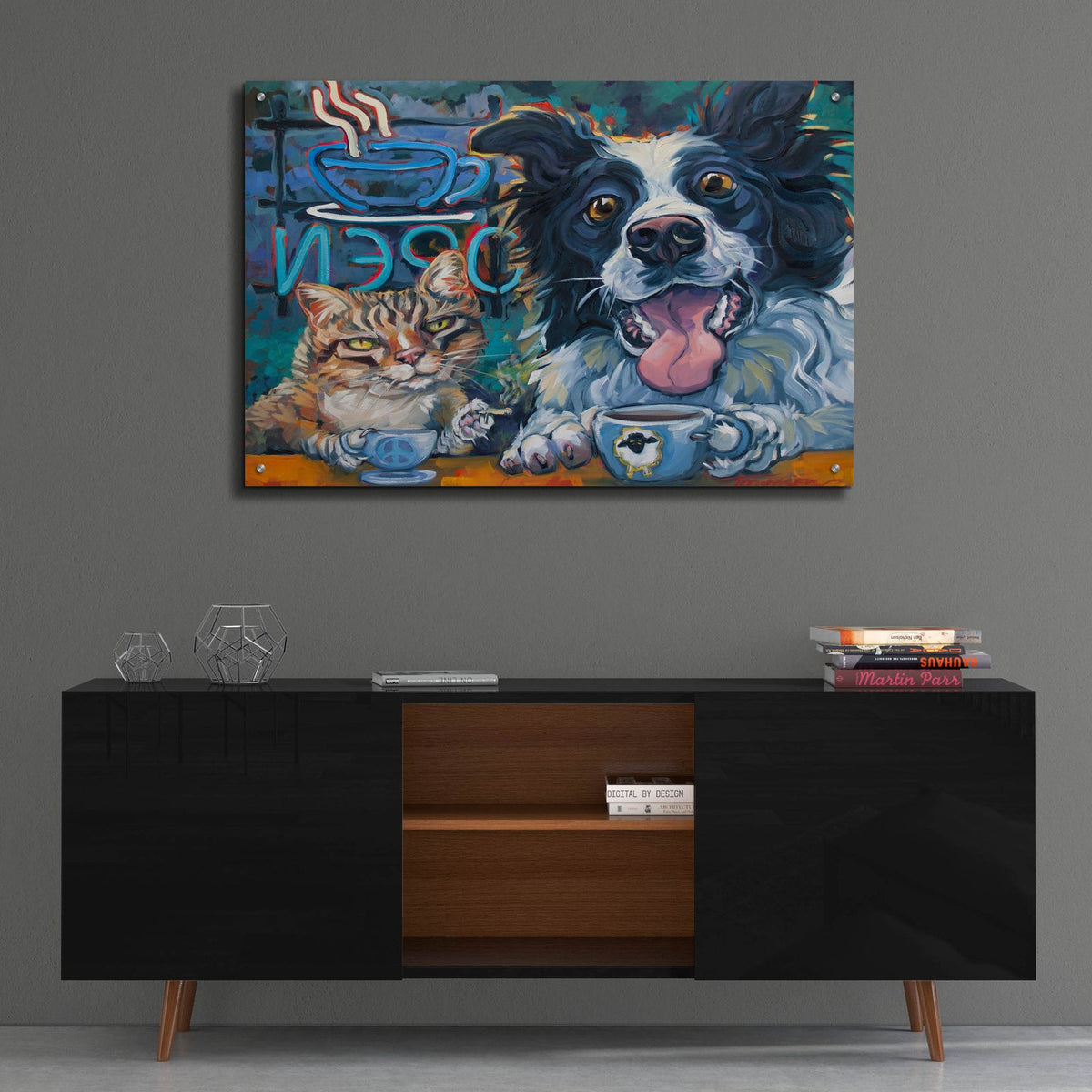 Dude Chill 2 by CR Townsend - 36x24 acrylic wall art in a room