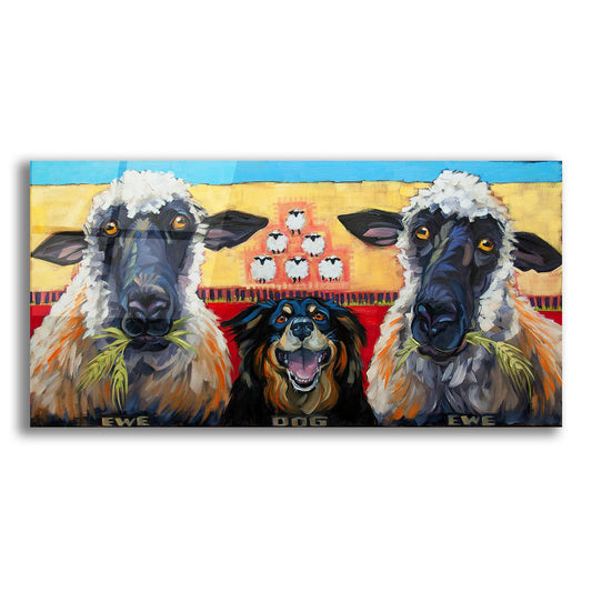 Epic Art 'Ewe Dog Ewe' by CR Townsend, Acrylic Glass Wall Art