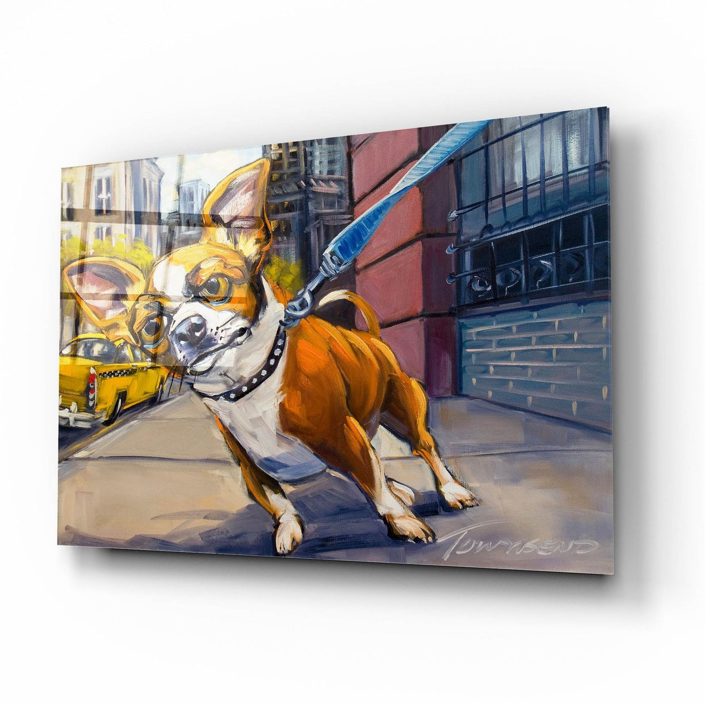 Epic Art 'Fetch Cab' by CR Townsend, Acrylic Glass Wall Art,16x12