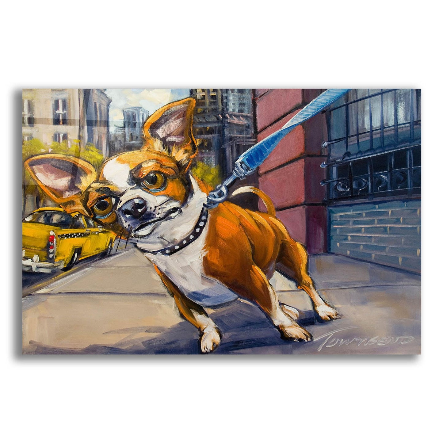 Epic Art 'Fetch Cab' by CR Townsend, Acrylic Glass Wall Art,24x16