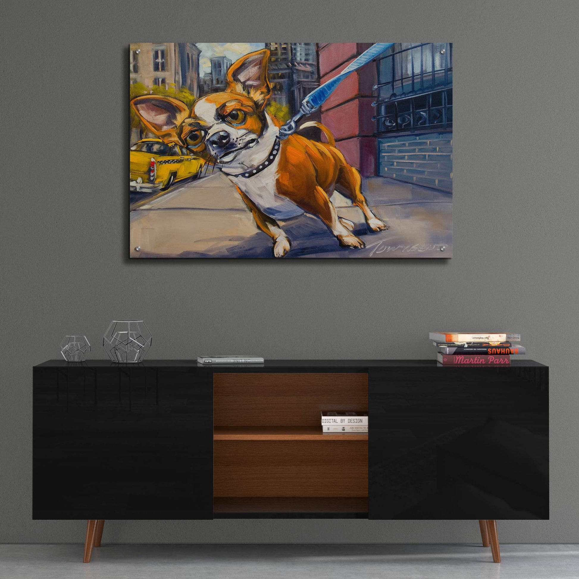 Epic Art 'Fetch Cab' by CR Townsend, Acrylic Glass Wall Art,36x24