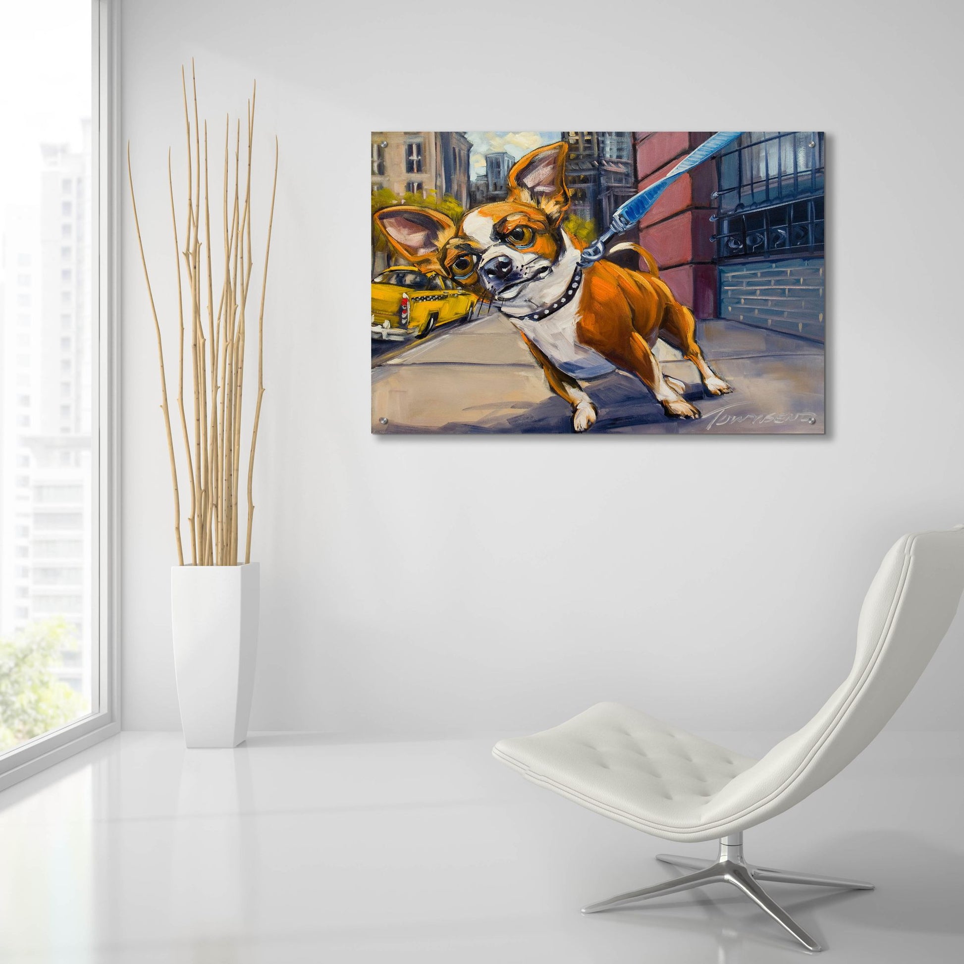 Epic Art 'Fetch Cab' by CR Townsend, Acrylic Glass Wall Art,36x24