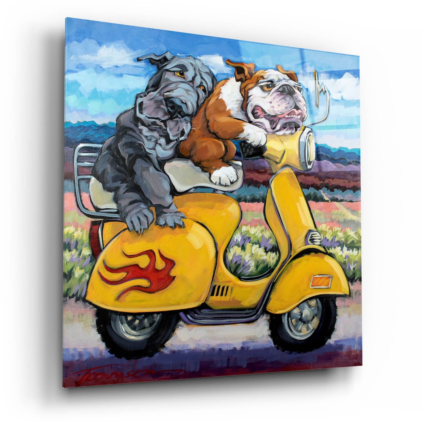 Epic Art 'On The Road Again' by CR Townsend, Acrylic Glass Wall Art,12x12