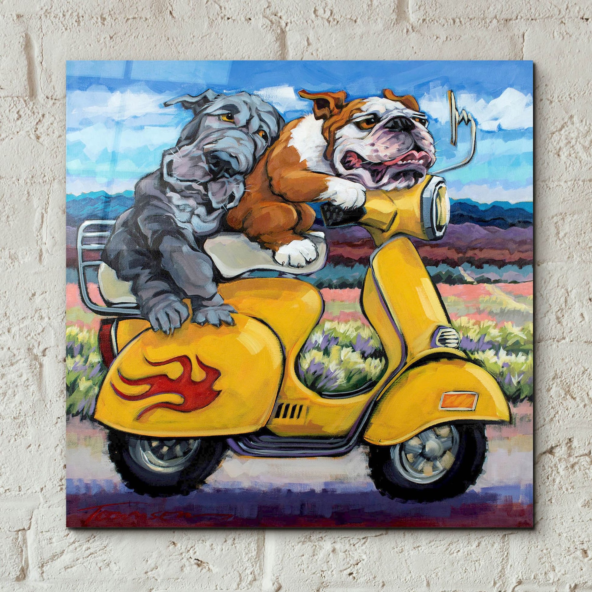 Epic Art 'On The Road Again' by CR Townsend, Acrylic Glass Wall Art,12x12