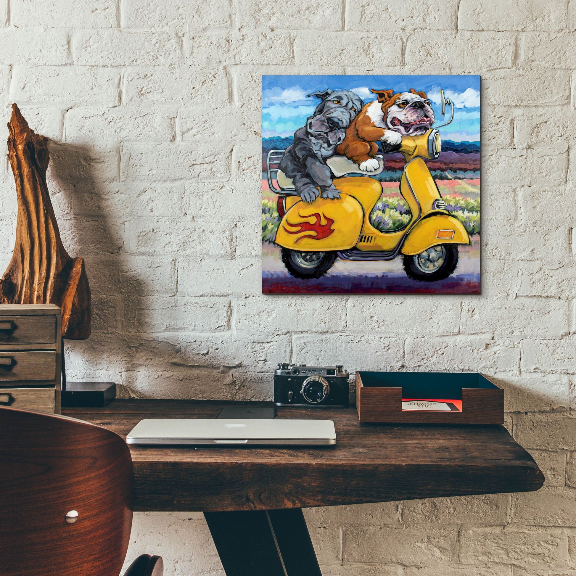 Epic Art 'On The Road Again' by CR Townsend, Acrylic Glass Wall Art,12x12