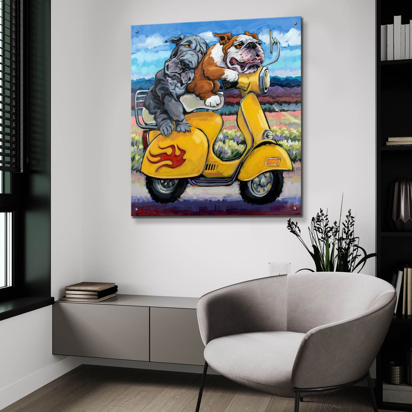 Epic Art 'On The Road Again' by CR Townsend, Acrylic Glass Wall Art,36x36