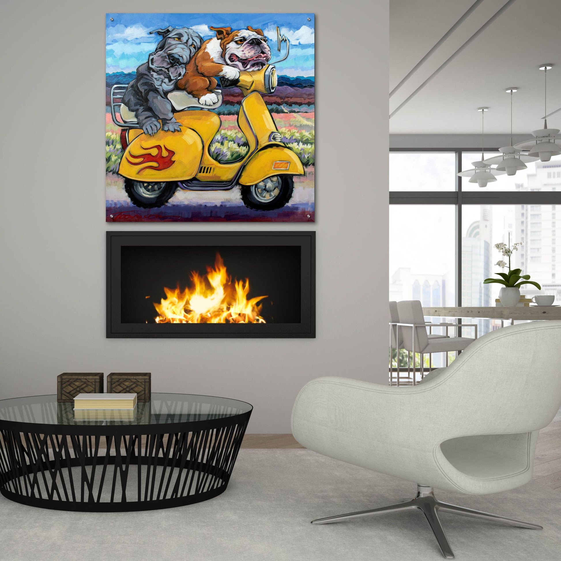 Epic Art 'On The Road Again' by CR Townsend, Acrylic Glass Wall Art,36x36